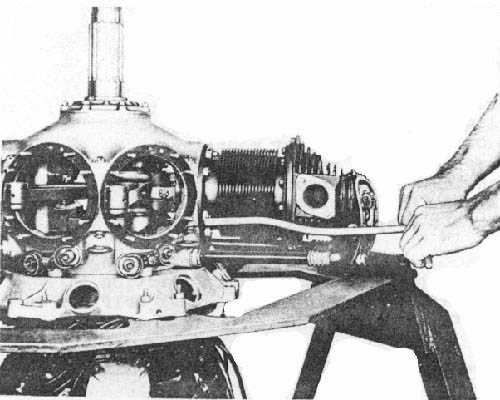 Removing Cylinder Base Hold Down Nuts and Palnuts